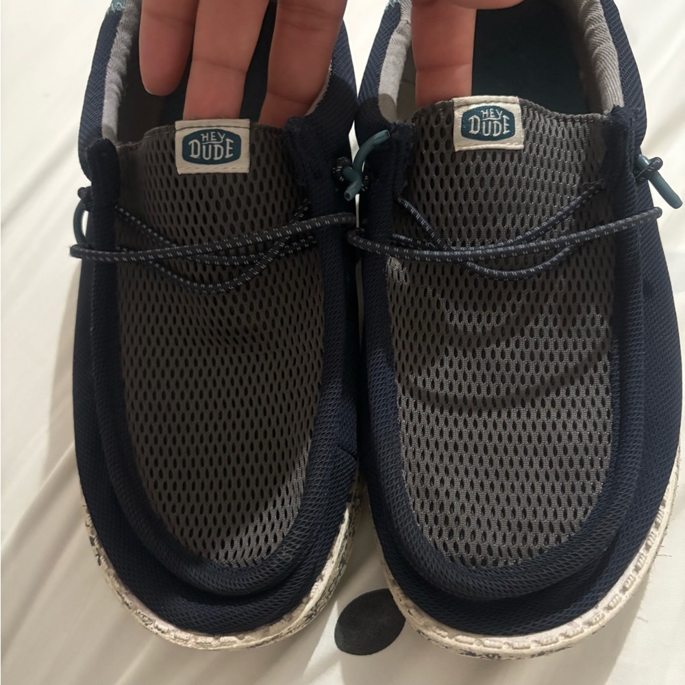 Hey Dude Men's Navy and Gray Loafers